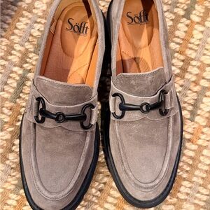 Sofft Taupe Suede Loafers size 10 worn once